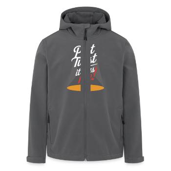 Krimi-dinner-outfit, Party, Tatort - Recycelte Männer Softshell-Jacke von Stanley/Stella - Anthrazit - Vorne - AI Model Male 185 light (185cm)