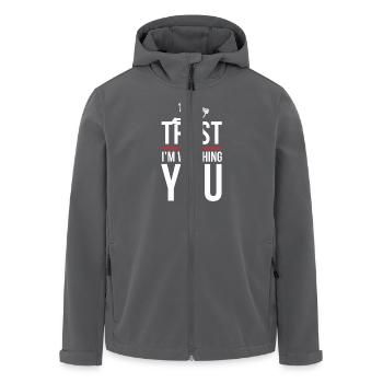 Private Security Professional Bodyguard Vip - Recycelte Männer Softshell-Jacke von Stanley/Stella - Anthrazit - Vorne - AI Model Male 185 light (185cm)