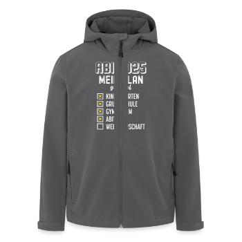 ABI 2025 MEIN PLAN GEHT AUF WELTHERRSCHAFT Lustig - Recycelte Männer Softshell-Jacke von Stanley/Stella - Anthrazit - Vorne - AI Model Male 185 light (185cm)
