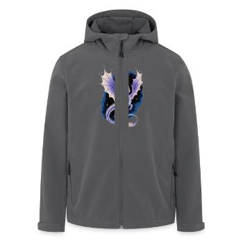 Drache in der Galaxy - Recycelte Männer Softshell-Jacke von Stanley/Stella - Anthrazit - Vorne - AI Model Male 185 light (185cm)