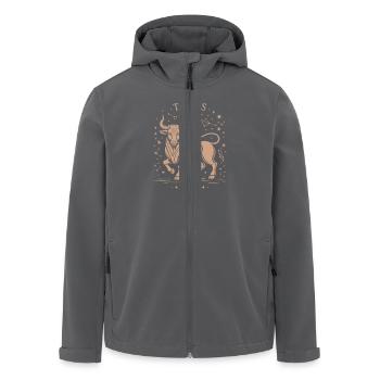 Sternzeichen Stier - Recycelte Männer Softshell-Jacke von Stanley/Stella - Anthrazit - Vorne - AI Model Male 185 light (185cm)