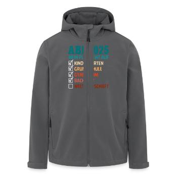 ABI 2025 MEIN PLAN GEHT AUF WELTHERRSCHAFT Lustig - Recycelte Männer Softshell-Jacke von Stanley/Stella - Anthrazit - Vorne - AI Model Male 185 light (185cm)