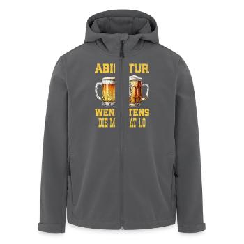 Abitur A BIER TUR WENIGSTENS DIE MAß HAT 1.0 - Recycelte Männer Softshell-Jacke von Stanley/Stella - Anthrazit - Vorne - AI Model Male 185 light (185cm)