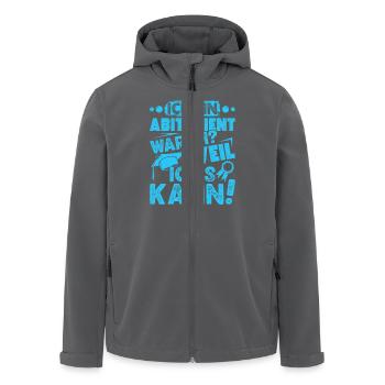 Abitur BIN ABITURIENT WEIL ICH'S KANN Abi Lustiges - Recycelte Männer Softshell-Jacke von Stanley/Stella - Anthrazit - Vorne - AI Model Male 185 light (185cm)