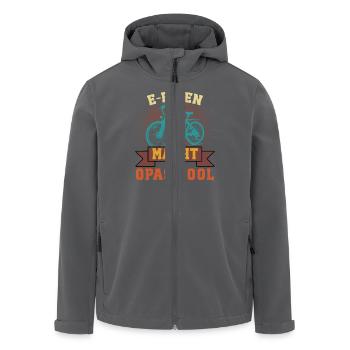Opa E-BIKEN MACHT OPAS COOL EBike Lustiges - Recycelte Männer Softshell-Jacke von Stanley/Stella - Anthrazit - Vorne - AI Model Male 185 light (185cm)