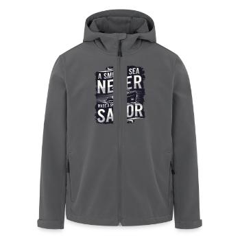 Ein Ruhiges Meer Macht Niemals Einen Geschickten - Recycelte Männer Softshell-Jacke von Stanley/Stella - Anthrazit - Vorne - AI Model Male 185 light (185cm)