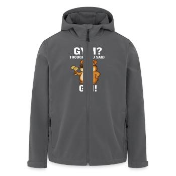 GIN Hamster - Recycelte Männer Softshell-Jacke von Stanley/Stella - Anthrazit - Vorne - AI Model Male 185 light (185cm)
