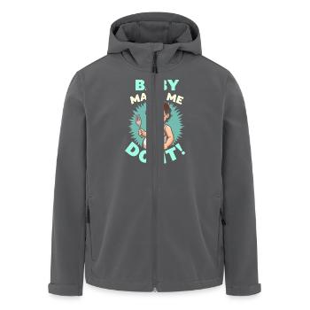 Schwangerschafts Verlangen Lustige - Recycelte Männer Softshell-Jacke von Stanley/Stella - Anthrazit - Vorne - AI Model Male 185 light (185cm)