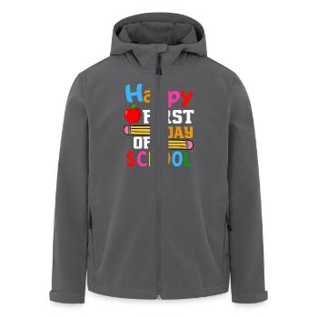 Erster Schultag Schulstart Einschulung - Recycelte Männer Softshell-Jacke von Stanley/Stella - Anthrazit - Vorne - AI Model Male 185 light (185cm)