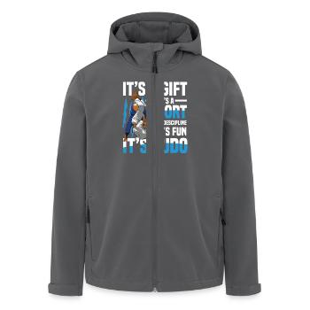Judo: Geschenk, Sport, Disziplin, Spaß - Recycelte Männer Softshell-Jacke von Stanley/Stella - Anthrazit - Vorne - AI Model Male 185 light (185cm)