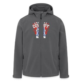 Asphalt Cowboy Lkw-Fahrer Leidenschaft Freiheit - Recycelte Männer Softshell-Jacke von Stanley/Stella - Anthrazit - Vorne - AI Model Male 185 light (185cm)