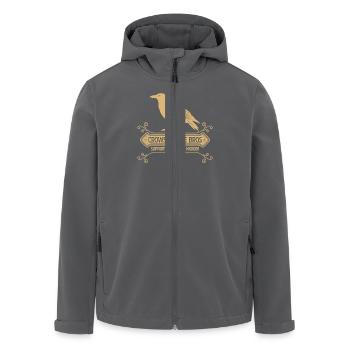 Crows Before Bros Support Your Local Murder - Recycelte Männer Softshell-Jacke von Stanley/Stella - Anthrazit - Vorne - AI Model Male 185 light (185cm)