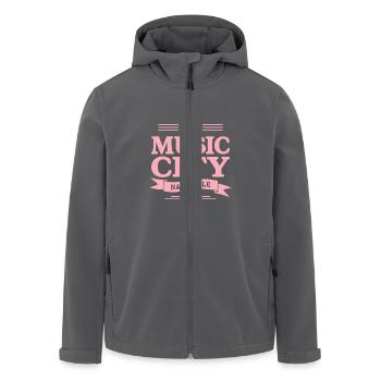 Music City Nashville Gitarre Tennessee - Recycelte Männer Softshell-Jacke von Stanley/Stella - Anthrazit - Vorne - AI Model Male 185 light (185cm)