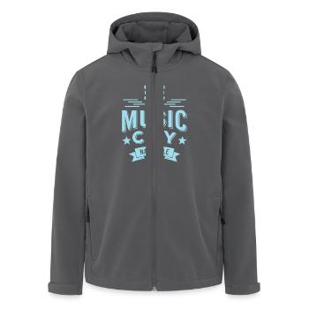 Music City Nashville Gitarre Tennessee - Recycelte Männer Softshell-Jacke von Stanley/Stella - Anthrazit - Vorne - AI Model Male 185 light (185cm)