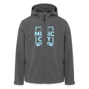 Music City Nashville Gitarre Tennessee - Recycelte Männer Softshell-Jacke von Stanley/Stella - Anthrazit - Vorne - AI Model Male 185 light (185cm)