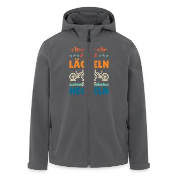 Elektro Rad E-BIKE LÄCHELN STATT HECHELN Lustiges - Recycelte Männer Softshell-Jacke von Stanley/Stella - Anthrazit - Vorne - AI Model Male 185 light (185cm)