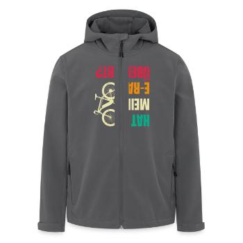 Elektro Fahrrad HAT MEIN E-RAD ÜBERLEBT Lustiges - Recycelte Männer Softshell-Jacke von Stanley/Stella - Anthrazit - Vorne - AI Model Male 185 light (185cm)