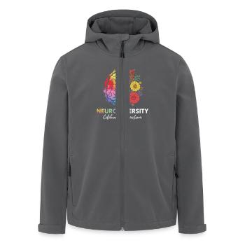 Neurodiversität Feiere Das Spektrum Blumen Design - Recycelte Männer Softshell-Jacke von Stanley/Stella - Anthrazit - Vorne - AI Model Male 185 light (185cm)