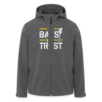 Bass Gitarrist Musiker Gear Funk Rock Jazz - Recycelte Männer Softshell-Jacke von Stanley/Stella - Anthrazit - Vorne - AI Model Male 185 light (185cm)
