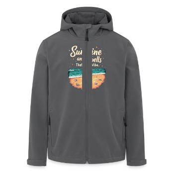 Sommer Hexen Beach Hexe Ästhetische Sonnenmagie - Recycelte Männer Softshell-Jacke von Stanley/Stella - Anthrazit - Vorne - AI Model Male 185 light (185cm)