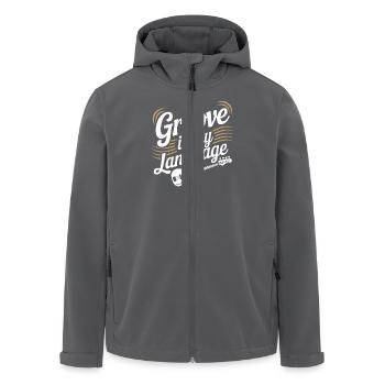 Bass Gitarrist Musiker Gear Funk Rock Jazz - Recycelte Männer Softshell-Jacke von Stanley/Stella - Anthrazit - Vorne - AI Model Male 185 light (185cm)