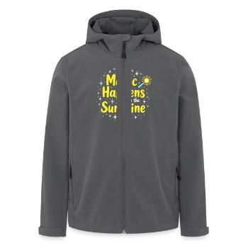 Sommer Hexen Beach Hexe Ästhetische Sonnenmagie - Recycelte Männer Softshell-Jacke von Stanley/Stella - Anthrazit - Vorne - AI Model Male 185 light (185cm)