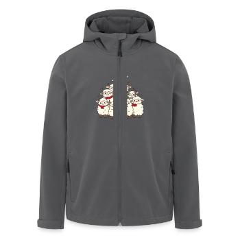 Schaf Weihnachten Christbaum - Recycelte Männer Softshell-Jacke von Stanley/Stella - Anthrazit - Vorne - AI Model Male 185 light (185cm)
