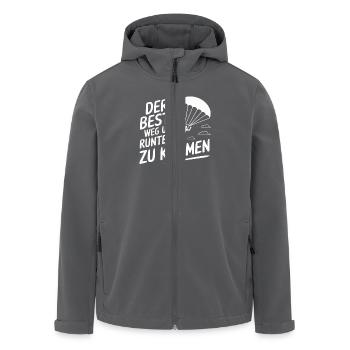 Der Beste Weg Um Runter Zu Kommen - Recycelte Männer Softshell-Jacke von Stanley/Stella - Anthrazit - Vorne - AI Model Male 185 light (185cm)