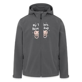 Zwilling Mama Leben Doppelter Ärger Eltern Macht - Recycelte Männer Softshell-Jacke von Stanley/Stella - Anthrazit - Vorne - AI Model Male 185 light (185cm)