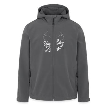 Unsere Liebe Ist Zeitlos – Zeitlose Botschaft Für - Recycelte Männer Softshell-Jacke von Stanley/Stella - Anthrazit - Vorne - AI Model Male 185 light (185cm)