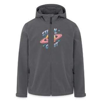 Bleib In Meiner Umlaufbahn Cooles Planetendesign - Recycelte Männer Softshell-Jacke von Stanley/Stella - Anthrazit - Vorne - AI Model Male 185 light (185cm)