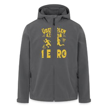 Läufer ÜBERHOLEN KOSTET 1 EURO Laufen Lustiges - Recycelte Männer Softshell-Jacke von Stanley/Stella - Anthrazit - Vorne - AI Model Male 185 light (185cm)
