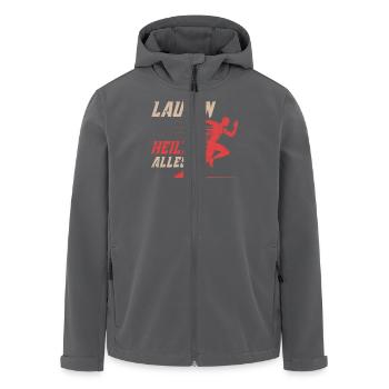 Läufer LAUFEN HEILT ALLES Laufen Lustiges - Recycelte Männer Softshell-Jacke von Stanley/Stella - Anthrazit - Vorne - AI Model Male 185 light (185cm)