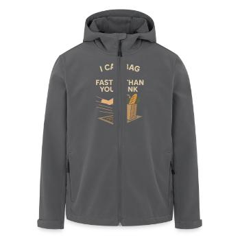 Der Wettbewerbsfähige Lebensmittelkäufer Fast Cart - Recycelte Männer Softshell-Jacke von Stanley/Stella - Anthrazit - Vorne - AI Model Male 185 light (185cm)
