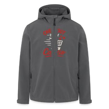 Der Wettbewerbsfähige Lebensmittelkäufer Fast Cart - Recycelte Männer Softshell-Jacke von Stanley/Stella - Anthrazit - Vorne - AI Model Male 185 light (185cm)