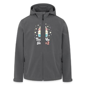 Zwilling Mama Leben Doppelter Ärger Eltern Macht - Recycelte Männer Softshell-Jacke von Stanley/Stella - Anthrazit - Vorne - AI Model Male 185 light (185cm)