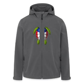 Puerto-Ricanische Schildkröte - Recycelte Männer Softshell-Jacke von Stanley/Stella - Anthrazit - Vorne - AI Model Male 185 light (185cm)
