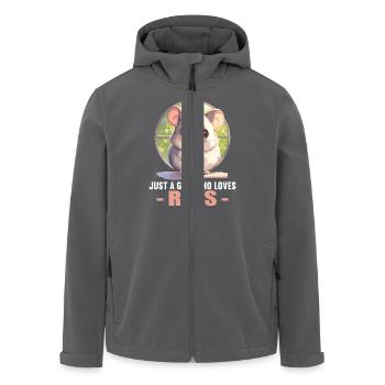 Ratten Ratte - Recycelte Männer Softshell-Jacke von Stanley/Stella - Anthrazit - Vorne - AI Model Male 185 light (185cm)
