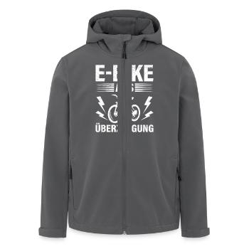 E-BIKE AUS ÜBERZEUGUNG Elektro Fahrrad Lustiges - Recycelte Männer Softshell-Jacke von Stanley/Stella - Anthrazit - Vorne - AI Model Male 185 light (185cm)