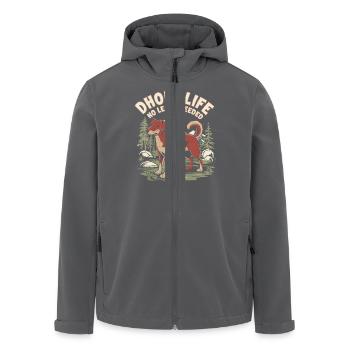 Dhole Lover Wildlife Canid Asiatischer Wildhund - Recycelte Männer Softshell-Jacke von Stanley/Stella - Anthrazit - Vorne - AI Model Male 185 light (185cm)