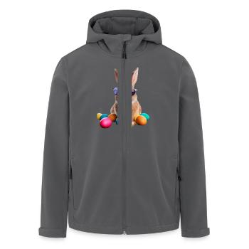 Osterhase - Recycelte Männer Softshell-Jacke von Stanley/Stella - Anthrazit - Vorne - AI Model Male 185 light (185cm)