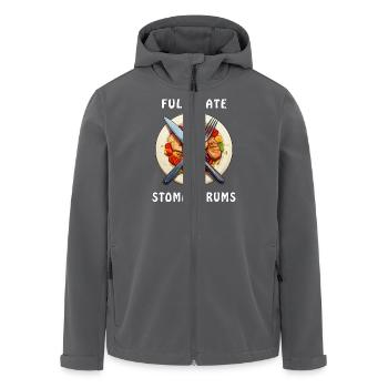 SPEISETELLER FULL PLATE STOMACH RUMS - Recycelte Männer Softshell-Jacke von Stanley/Stella - Anthrazit - Vorne - AI Model Male 185 light (185cm)