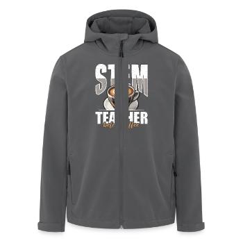 STEM Teacher Before Coffee Educator Coffee Lover - Recycelte Männer Softshell-Jacke von Stanley/Stella - Anthrazit - Vorne - AI Model Male 185 light (185cm)