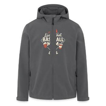 Baseball Mom Dugout Life Game Day Support Team Spi - Recycelte Männer Softshell-Jacke von Stanley/Stella - Anthrazit - Vorne - AI Model Male 185 light (185cm)