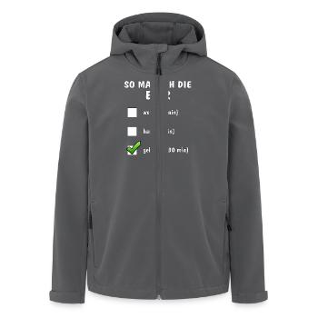 SO MAG ICH DIE EIER - Recycelte Männer Softshell-Jacke von Stanley/Stella - Anthrazit - Vorne - AI Model Male 185 light (185cm)