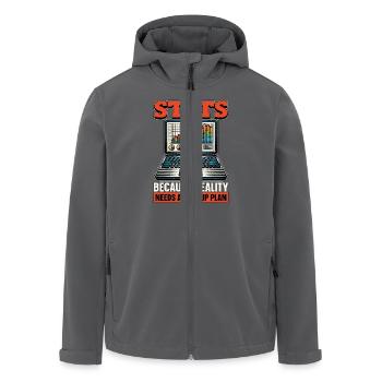 Statistician Stats Because Reality Data Analysis - Recycelte Männer Softshell-Jacke von Stanley/Stella - Anthrazit - Vorne - AI Model Male 185 light (185cm)