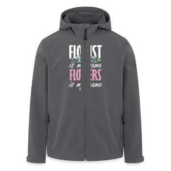 Florist Ist Mein Name, Blumen Sind Mein Spiel - Recycelte Männer Softshell-Jacke von Stanley/Stella - Anthrazit - Vorne - AI Model Male 185 light (185cm)
