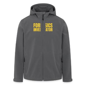 Forensischer Ermittler Geschenk Forensik Wissenschaft - Recycelte Männer Softshell-Jacke von Stanley/Stella - Anthrazit - Vorne - AI Model Male 185 light (185cm)