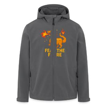 Fear the Fryre Corn Dog Dragon Pixel - Recycelte Männer Softshell-Jacke von Stanley/Stella - Anthrazit - Vorne - AI Model Male 185 light (185cm)