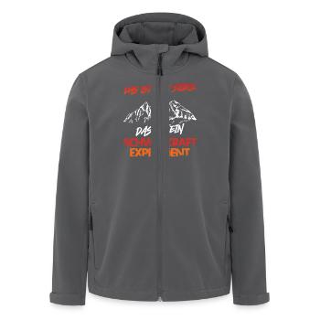 Radfahrer DAS IST KEIN STURZ DAS IST EXPERIMENT - Recycelte Männer Softshell-Jacke von Stanley/Stella - Anthrazit - Vorne - AI Model Male 185 light (185cm)